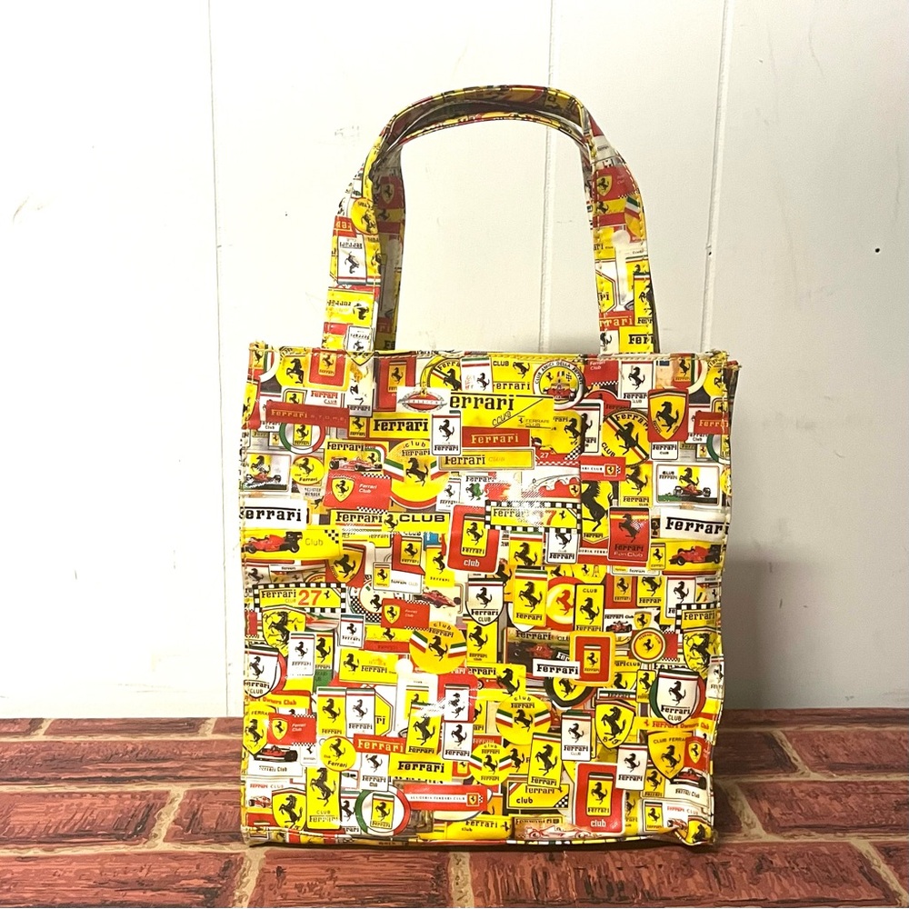 Ferrari Tote Bag - vinyl carryall - authentic luxury car club